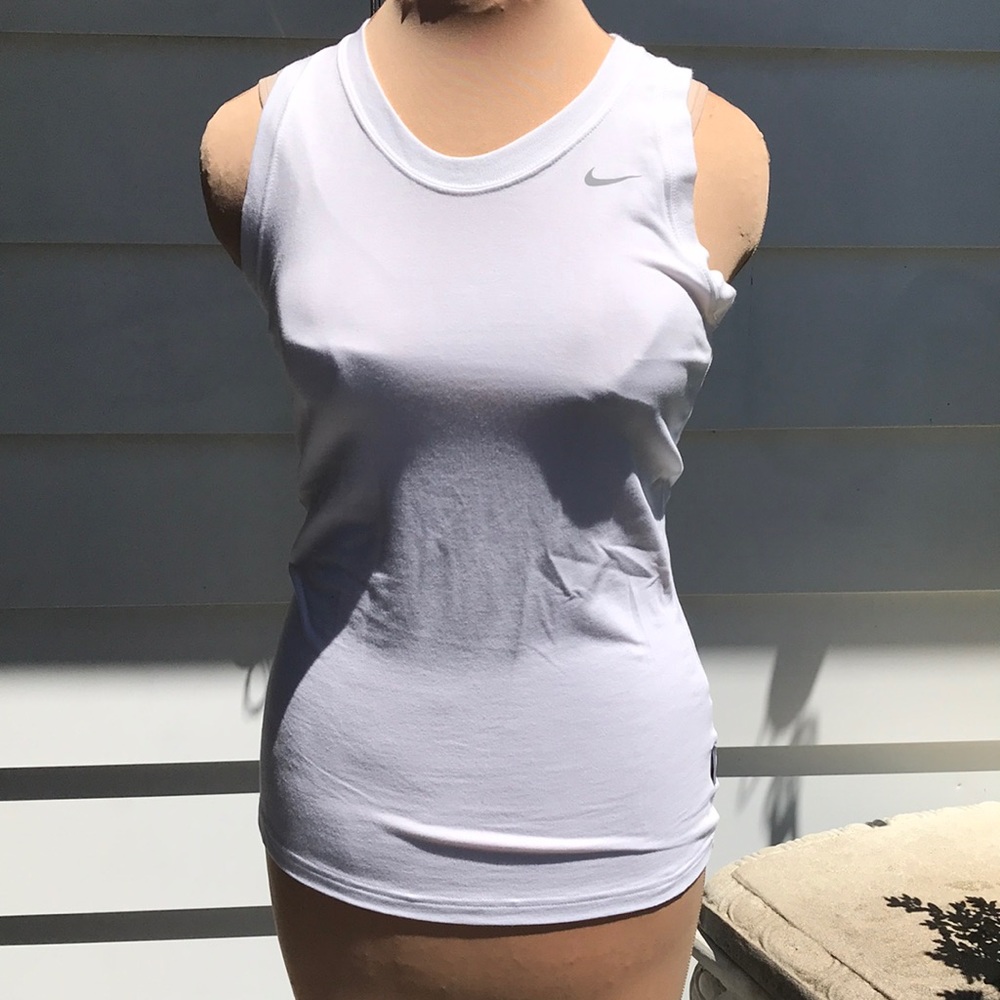 Nike dry fit tank top white SZ S